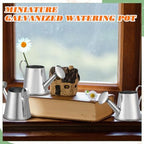 Layhit 50 Pcs Mini Watering Can Miniature Galvanized Watering Pot Water Can - Image 6