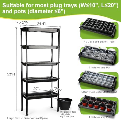 RooTrimmer 5-Tier Hydroponics Growing System with Grow Lights & Pump - Image 2