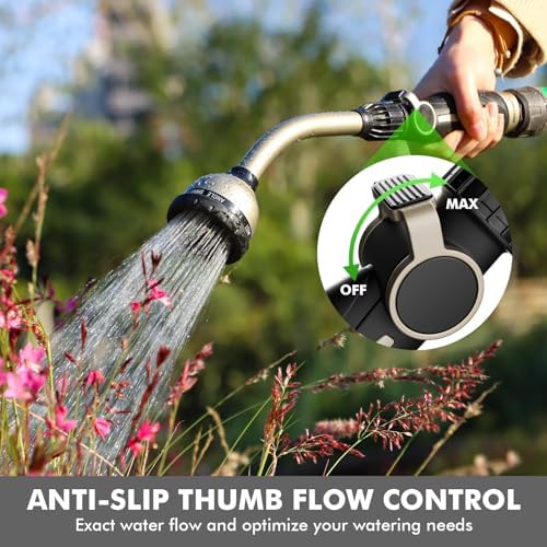 RESTMO Watering Wand Heavy Duty, 15-Inch Long Hose Nozzle Sprayer - Image 3