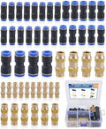 50PCS Push to Connect Fittings Kit, Quick Connect Air Hose Fittings by EilxMag