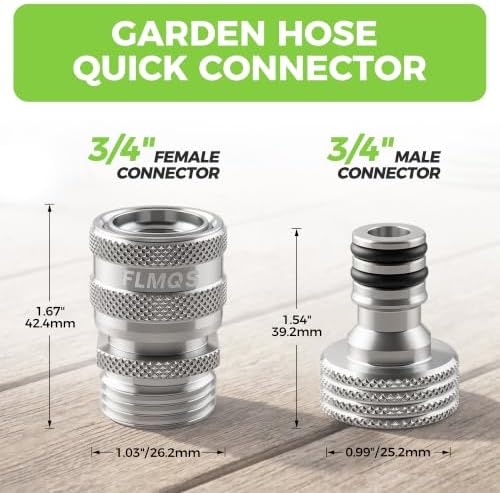 Garden Hose Quick Connectors, 3/4" GHT Garden Hose Connectors - Image 3