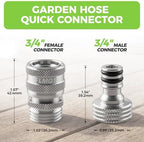 Garden Hose Quick Connectors, 3/4" GHT Garden Hose Connectors - Image 3