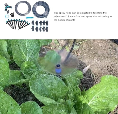 Drip Irrigation Kit 10m Hose with Adjustable Spray Nozzles Plant Watering System for Lawn Garden Greenhouse - Image 4