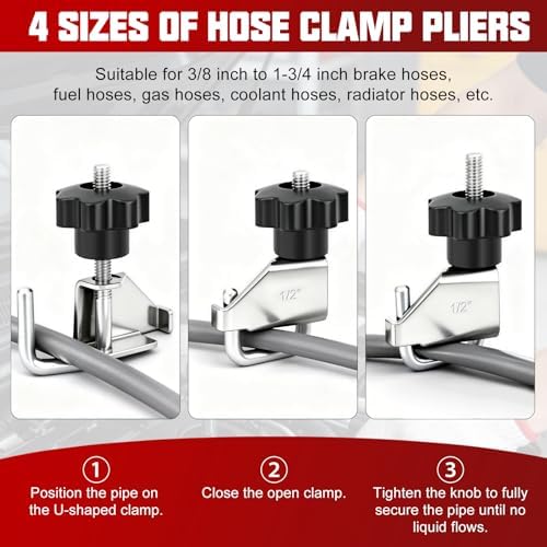 20 PCS Hose Clamp Pliers Set, Pinch Off & Disconnect Tools for Auto - Image 7