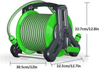 LXXW Hose Reel Cart Gardening Hose Reel Cart, Outdoor Portable or Wall Mounted Hose Reel with Swivel Handle for Garden Hoses(30m) - Image 2