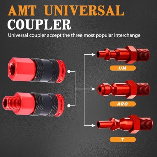 25 PCS 1/4" NPT Universal Air Coupler & Plug Kit Aluminium Alloy - Image 4