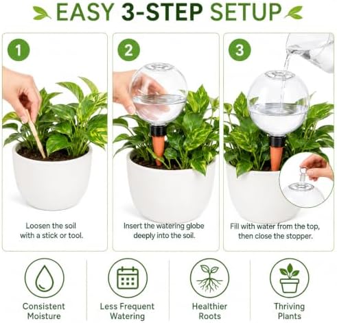 26 oz Extra Large Self Watering Globes, Top Fill, 6 Pack - Image 5