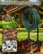 Garden Hose Holder Stand, Heavy Duty Freestanding Metal Rack - Image 4