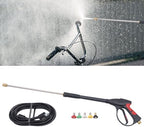 Portable High Pressure Washer Spray Gun 3000PSI High Pressure Car Washer Gun Handheld Wand Lance with 5 Nozzle Tips & 26.25FT High Pressure Tube Complete Cleaning Kit for Home Garden Vehicles by KONKENIE