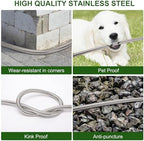 Garden Hose Metal 50 FT, Stainless Steel Hose, Water Hose with 10 Function Nozzle & Brass Nozzle, Lightweight, No Kink & Tangle, Easy to Use & Store, Heavy Duty Metal Hose for Yard and Lawn - Image 3