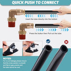 100FT 1/4" DOT Air Line Kit with 22PCS Brass Fittings, Cutter & Teflon Tape - Image 6