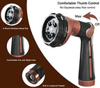 FANHAO Heavy Duty Garden Hose Nozzle, Metal Hose Sprayer Easy Thumb Control - Image 3