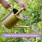 1 Gallon Watering Can for Plants, Watering Cans for Indoor&Outdoor Gardening, Galvanized Steel Watering Pot with Removable Spout, Metal Water Can with Ergonomic Movable Handle(Gold) - Image 5