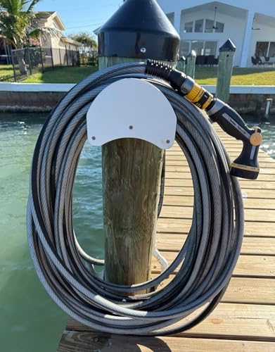 Dockside Hose Holder – Heavy Duty Marine Hose Hanger for Boat Docks, 1/2" King StarBoard, Stainless Hardware, Made in USA - Image 3