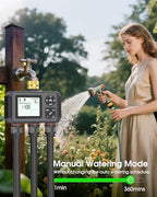 Insoma Water Timer with Brass Inlet, 3 Independent Zones Outdoor Hose Timer for Garden Faucet with Auto/Manual/Rain Delay Mode, IPX5 Waterproof, Sprinkler Irrigation Controller for Yard Lawn - Image 3