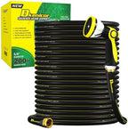 200FT Expandable Garden Hose, 5/8 Inch Heavy Duty Leak-Proof Water Hose with 600PSI Pressure, for Gardening, RV, and Pet Wash, Yellow Green-6PC by Dkenicor
