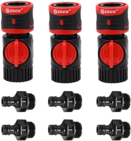 Eden 96216 Heavy Duty Metal 3-Way Oscillating Sprinkler and Eden 93218 Premium Garden Connect Quick Release Kit - Image 5