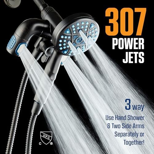 AquaCare Polaris 208-mode High Pressure Shower Head Combo with Hydro Arms - Image 4