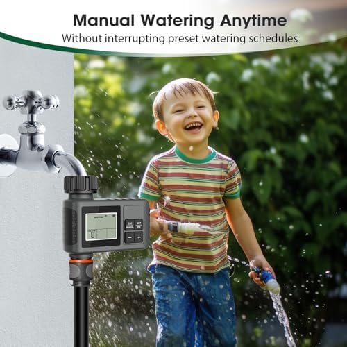 Sprinkler Timer, SGW01 Water Proof Programmable Hose Timer, Water for Garden Hose, Digital Smart Sprinkler with Rain Delay and Manual Mode for Yard, Lawn, Pool - Image 5