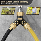 Hose Splitter 2 Way Heavy Duty, Garden Hose Splitter- Full Metal Body Y Type with Dual Shut Off Valves, 3/4" Standard Threads, Leak-Proof Dual Outlet Splitter for Sprinklers and Irrigation Systems - Image 6