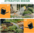 ‌2.5-Gallon Metal Watering Can,9.5L Large Galvanized Watering Can for Outdoor Plants with Removable Long Spout and Golden Handle - Image 4