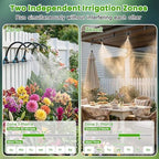 Sprinkler Timer 2 Zone, IPX5 Waterproof Programmable Water Hose Timer with Rain Delay, Child Lock, Manual Watering for Outdoor Automatic Irrigation for Garden, Lawn, Yard (AA Batteries Not Included) - Image 3