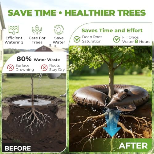 HIRALIY 10 Gallon Slow Release Tree Watering Bags, 4 Pack - Image 4
