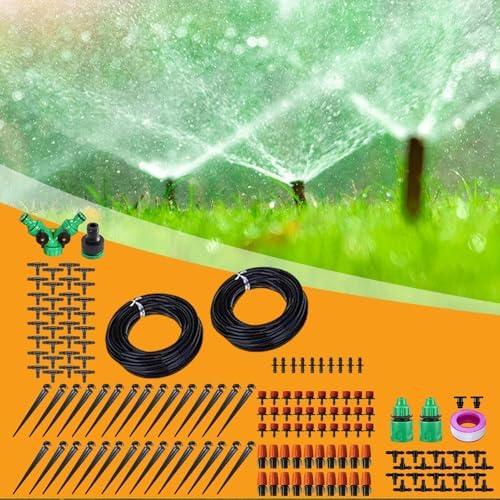 Drip Irrigation System Kit,Watering Misting Equipment | Drip System for Garden,for Raised Bed Lawn Greenhouse Yard Gardeners Farmers Homeowners - Image 3