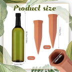 SiliFine 6 Sets Terracotta Watering Spikes,Emerald Green and Terracotta - Image 2
