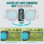 5/8" 75FT Retractable Garden Hose Reel - Heavy Duty Automatic Wall Mounted Hose Reel with 2026 Upgraded UV Resistant, 3/4" Brass Fitting, 10 Pattern Nozzle, 180° Swivel&Any Length Lock Slow Retraction - Image 5