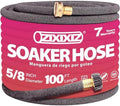 100FT 5/8-Inch Soaker Hose with Metal Staples, Flexible with Solid Brass Connector, Leak-Resistant Watering System for Gardens & Vegetable Beds by ZIXIXIZ