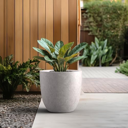 Kante Large Round Bowl CON Gray Concrete Planter 18" Dia, Outdoor - Image 5
