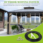 860PSI High Pressure Mist Cooling System Pump with 20pcs Nozzles, 180W Mister System for Outside Patio, Patio Misting Mister System Kit Greenhouse Misting System - Image 5