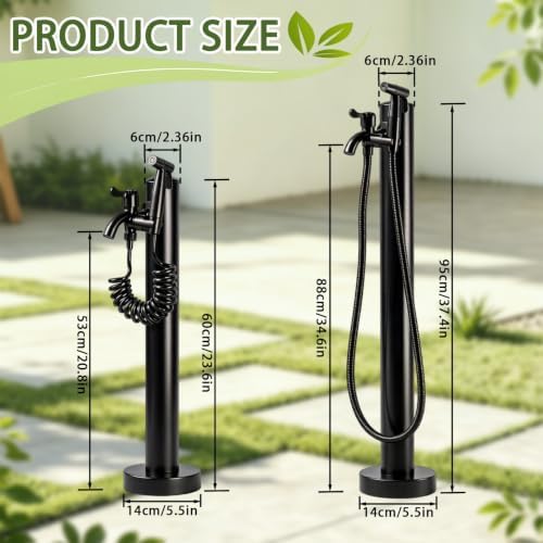 Outdoor Water Column Antifreeze Hose Faucet Stainless Steel Garden Water Tap, Yard Hydrant for Patio Lawn Irrigation Washing, Garden Water(Height: 95cm/37.4in) - Image 2