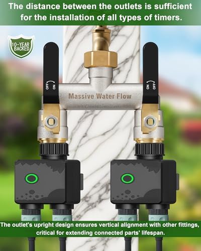 Hose Splitter 2 Way Heavy Duty, Brass Garden Hose Splitter - Image 7