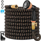 50 ft Expandable Garden Hose - 2026 Latest Leak-Free Water Hose with 10-Pattern Nozzle, 3/4” Solid Brass Fittings, Lightweight No-Kink Flexible, 5 Layer Latex Core 3750D Retractable Expanding Hose by Unknown