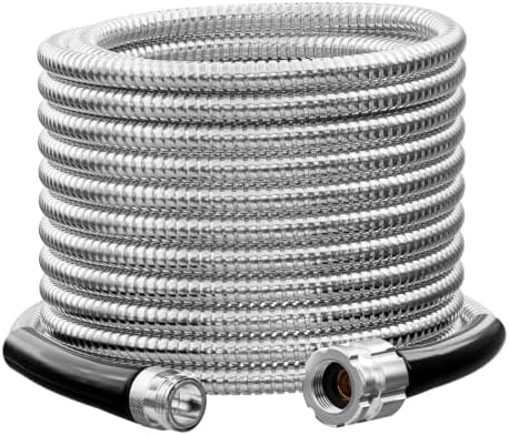 SPECILITE Metal Garden Water Hose 75 FT With Reinforced 3/4" Fittings by SPECILITE