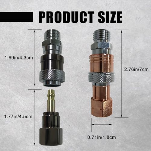 Upgraded Oxy Acetylene Quick Connects,Quick Connect Hose Fittings,Cutting Torch Hose Quick Connect Sets,Fit for 9/16"-18 B Fittings, Max 29 PSI for Fuel Gas and 145 PSI for Oxygen - Image 3