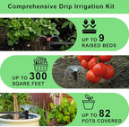250FT Drip Irrigation Kit – 2026 New Quick-Connect Micro Irrigation System with 1/4'' 1/2'' Tubing, Locking Nozzle Emitters, Adjustable Misting Sprayers for Gardens, Lawns,Raised Beds and Greenhouses - Image 5