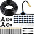 Garden Misting System, 200FT 1/4" Irrigation Tubing with 32 Adjustable Brass Sprinkler Heads, 360° Micro Sprinkler Watering Kit for Raised Beds, Vegetable Garden, Greenhouse & Outdoor Plants by Unknown
