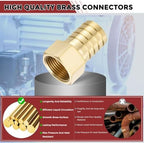 8pcs Brass Hose Barb Fittings 1" Hose Barb to 3/4" NPT Female - Image 4