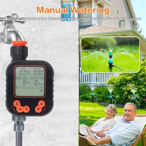 Automatic Watering Timer G3/4 Female Thread Programmable LCD Display Digital Irrigation Water Timer with Rain Sensor for Faucet - Image 2