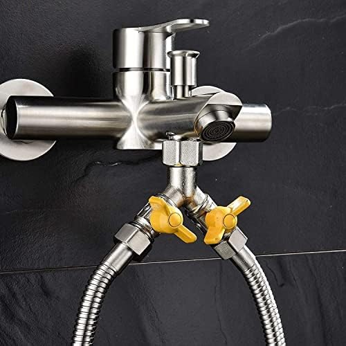 Heavy Duty Brass Y-Hose Splitter, Garden Hose 2 Way Splitter, Y Splitter Hose, Lawn Hose Splitter Spigot Adapter with 2 Valves, for Greenhouse, Agriculture - Image 4