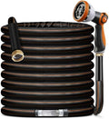 Garden Hose Water Hose – 100ft Lightweight Flexible Outdoor Hose, Kink-Free, Weather Resistant, 3/4” Metal Fittings, 10-Function Spray Nozzle for Yard Car Wash by Unknown
