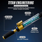 TITAN 50 ft Garden Hose – Lightweight Flexible Water Hose, Kink-Free Non-Expanding, High Flow, Solid Brass Fittings, Leak-Proof with Nozzle - Image 6