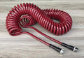 Water Right 300 Series (3/8") Coil Garden Hose, Drinking Water Safe, 50-Foot, Lead-Free Brass Fittings, Cranberry by WATERRIGHT