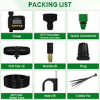 Misters for Outside Patio with Timer, 33FT/10M Chicken Coop Misting System for Cooling with 8 Brass Nozzles, Outdoor Mister for Patio Backyard Garden Greenhouse Livestock - Image 6