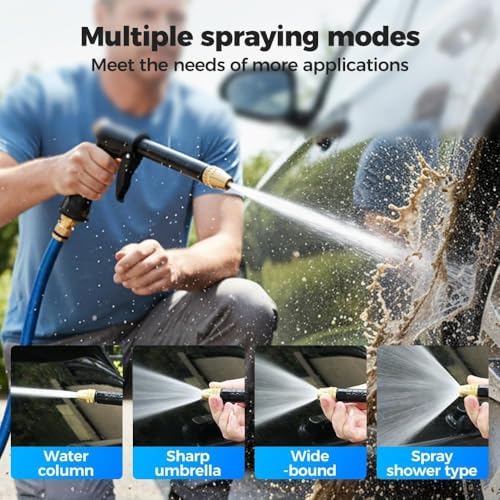 High Pressure Sprayer,Multi Purpose Household Jet Spray Nozzle for Garden Irrigation,Yard Cleaning,Car Washing,2026 Upgraded High Pressure Water Gun Nozzle with Three Adjustable Spray Patterns.（1 pcs） - Image 6