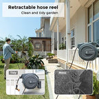 Giraffe Wall Mounted Hose Reel Retractable, 1/2" 78ft Set and Garden Hose Reel 1/2 inch x 130 ft PRO Set with Metal Bracket - Image 2