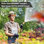 Shimeyao 1" NH/NST 2 Pcs Fire Hose Nozzle Brass Adjustable Jet Fog - Image 5